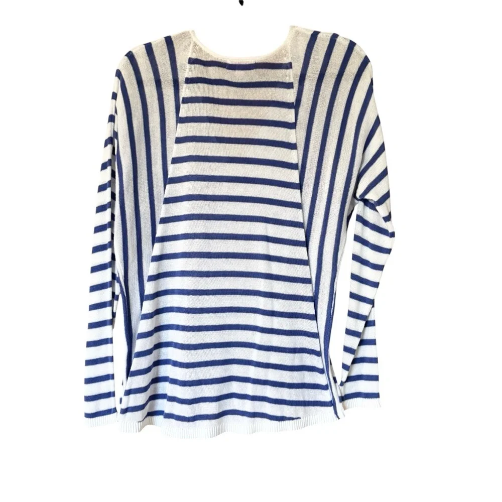 Lilly Pulitzer Stasia Sweater in Iris Blue Serene Stripe‎ Medium